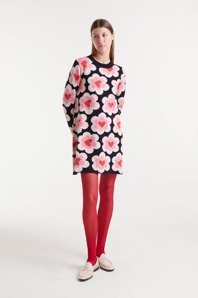 Short Jacquard Knit Dress.