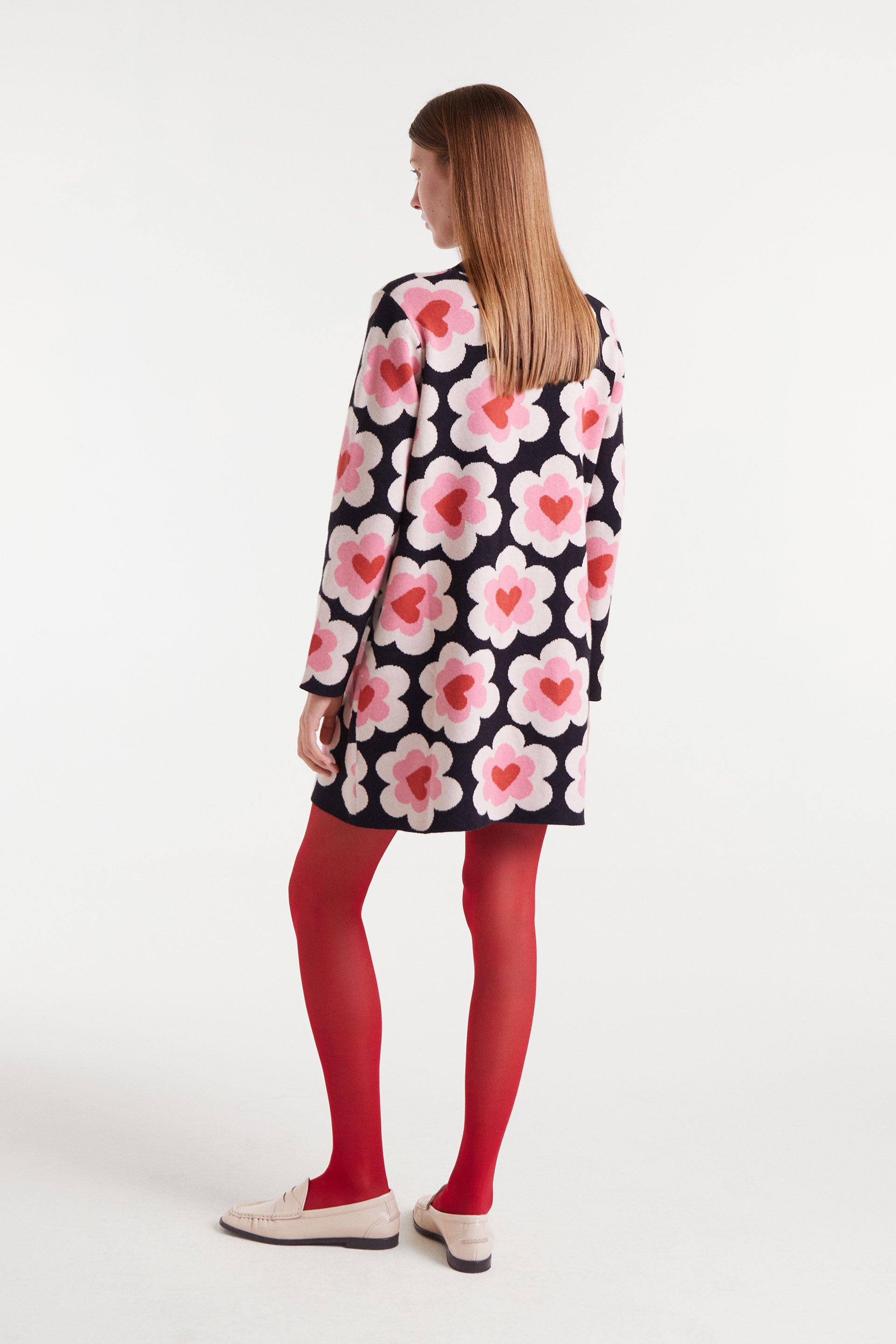 Short Jacquard Knit Dress.