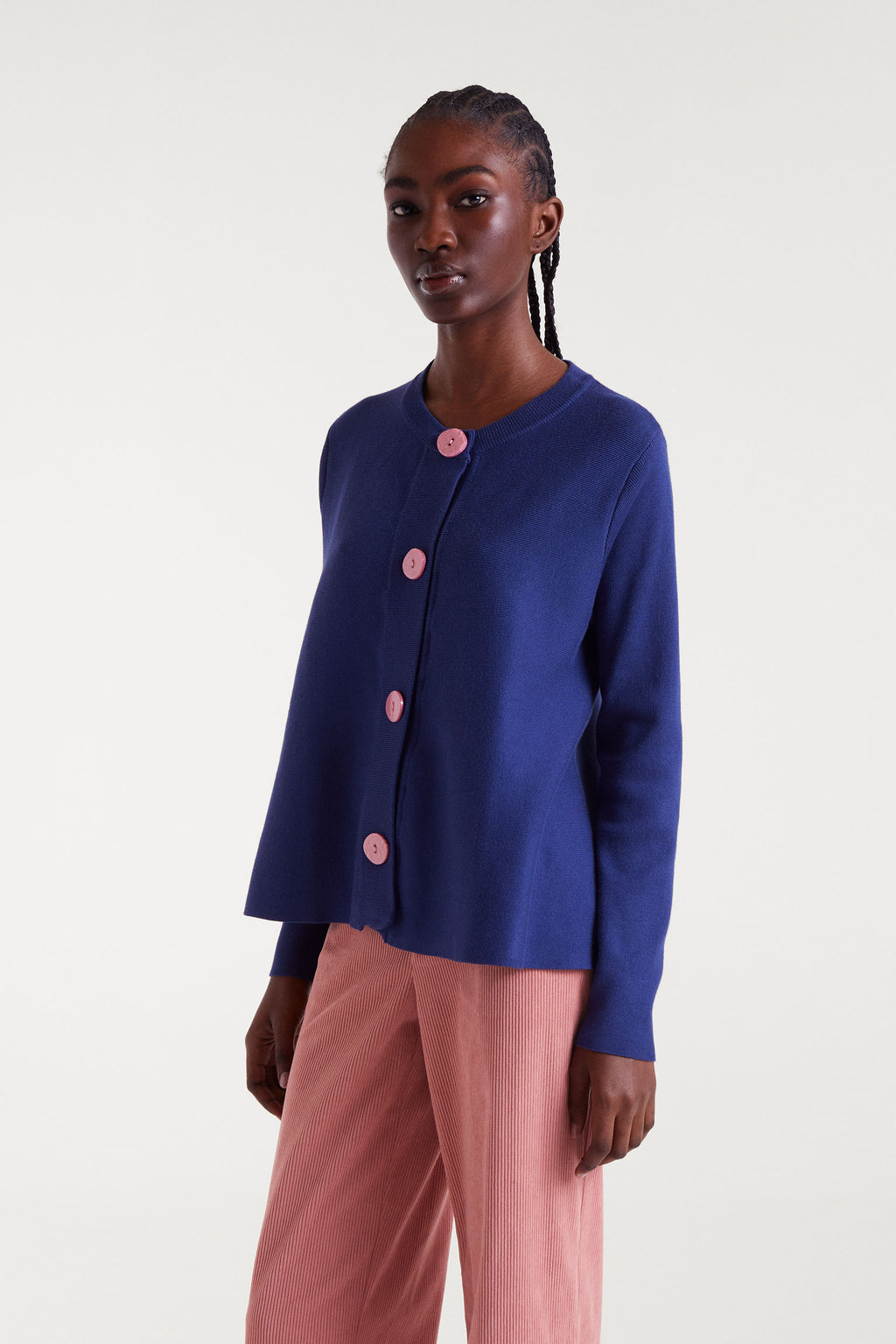 Pink Buttons Cardigan.