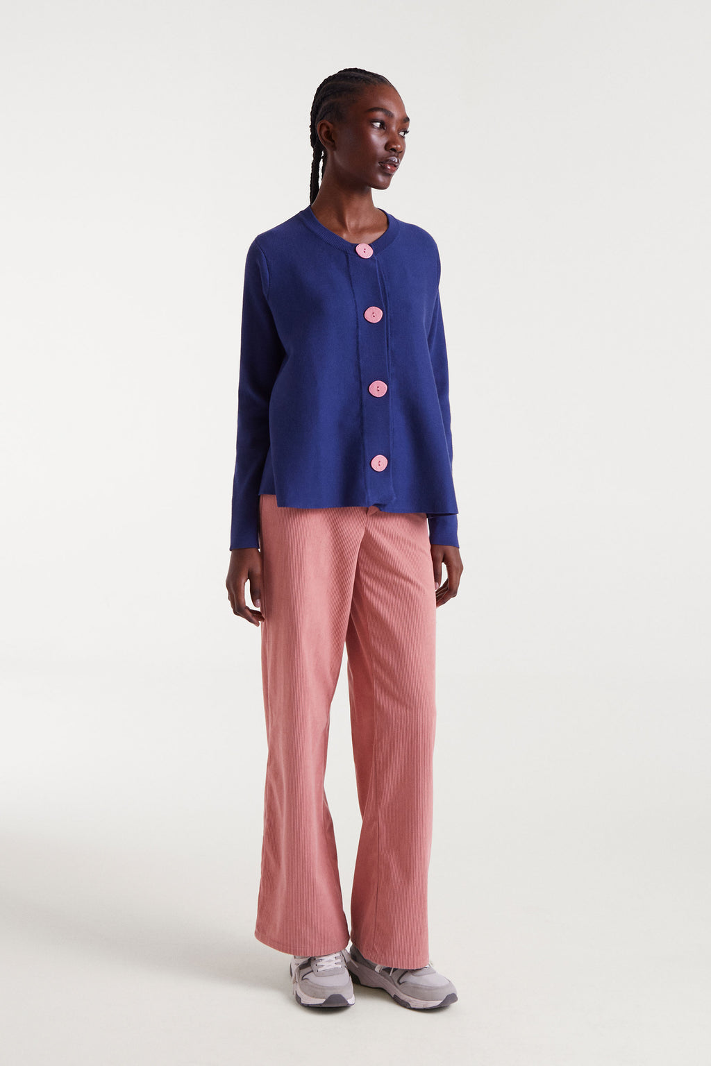 Pink Buttons Cardigan.