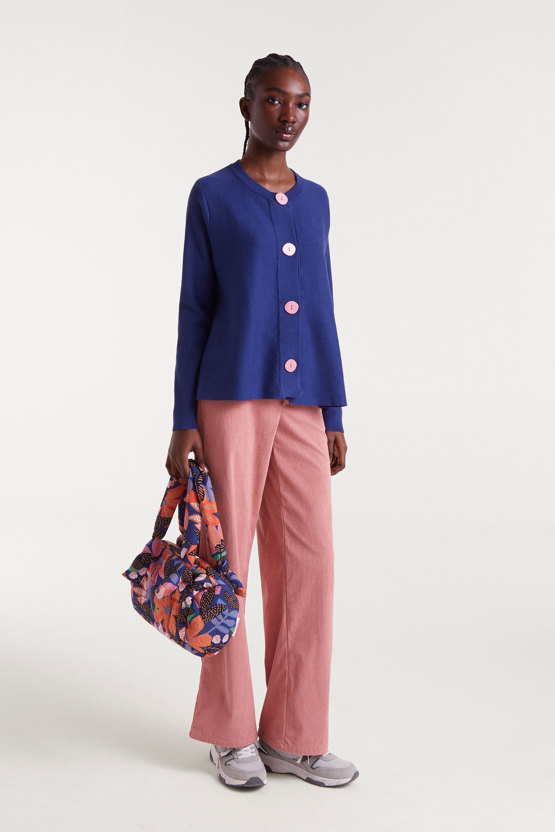 Pink Buttons Cardigan.