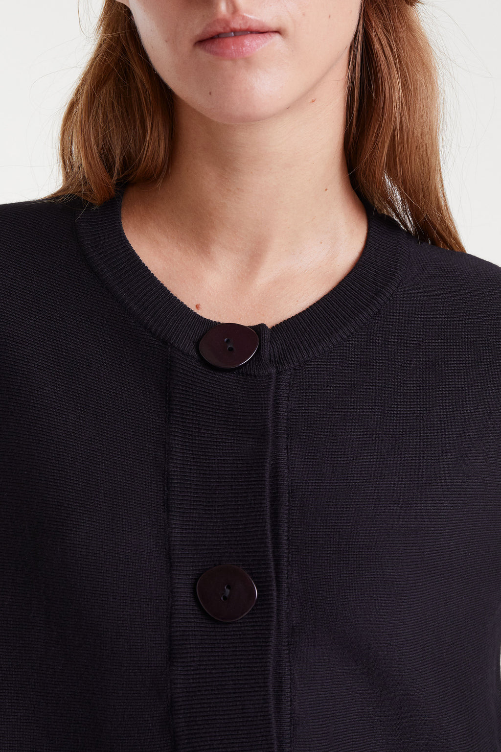 Black Buttoned Jumper.