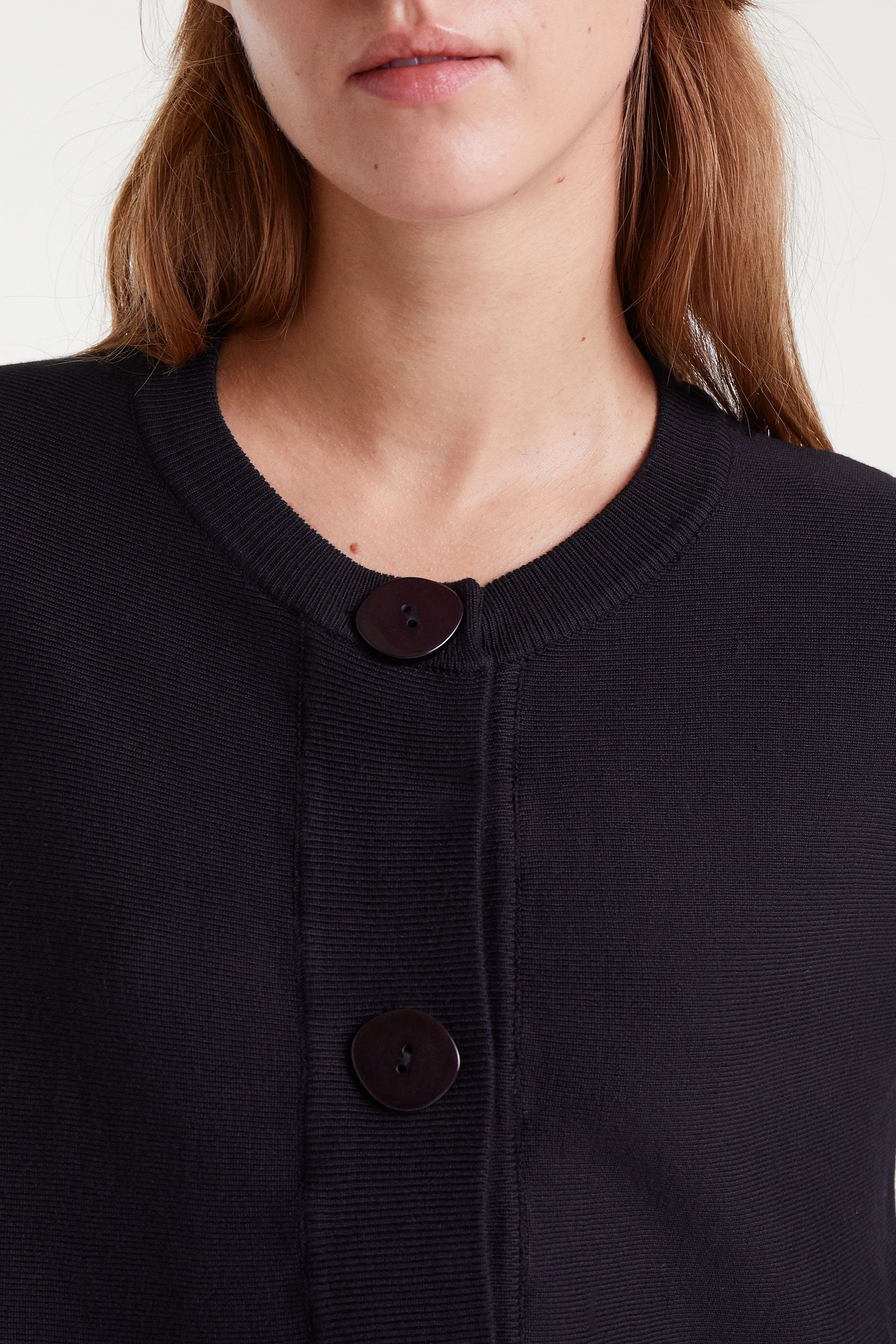 Black Buttoned Jumper.
