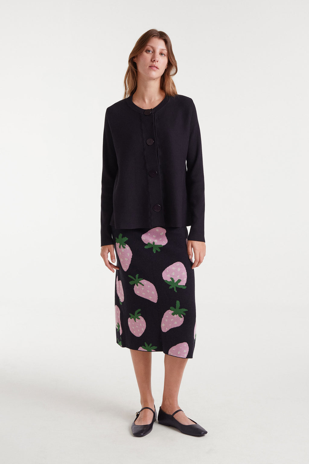 Black Buttoned Jumper.