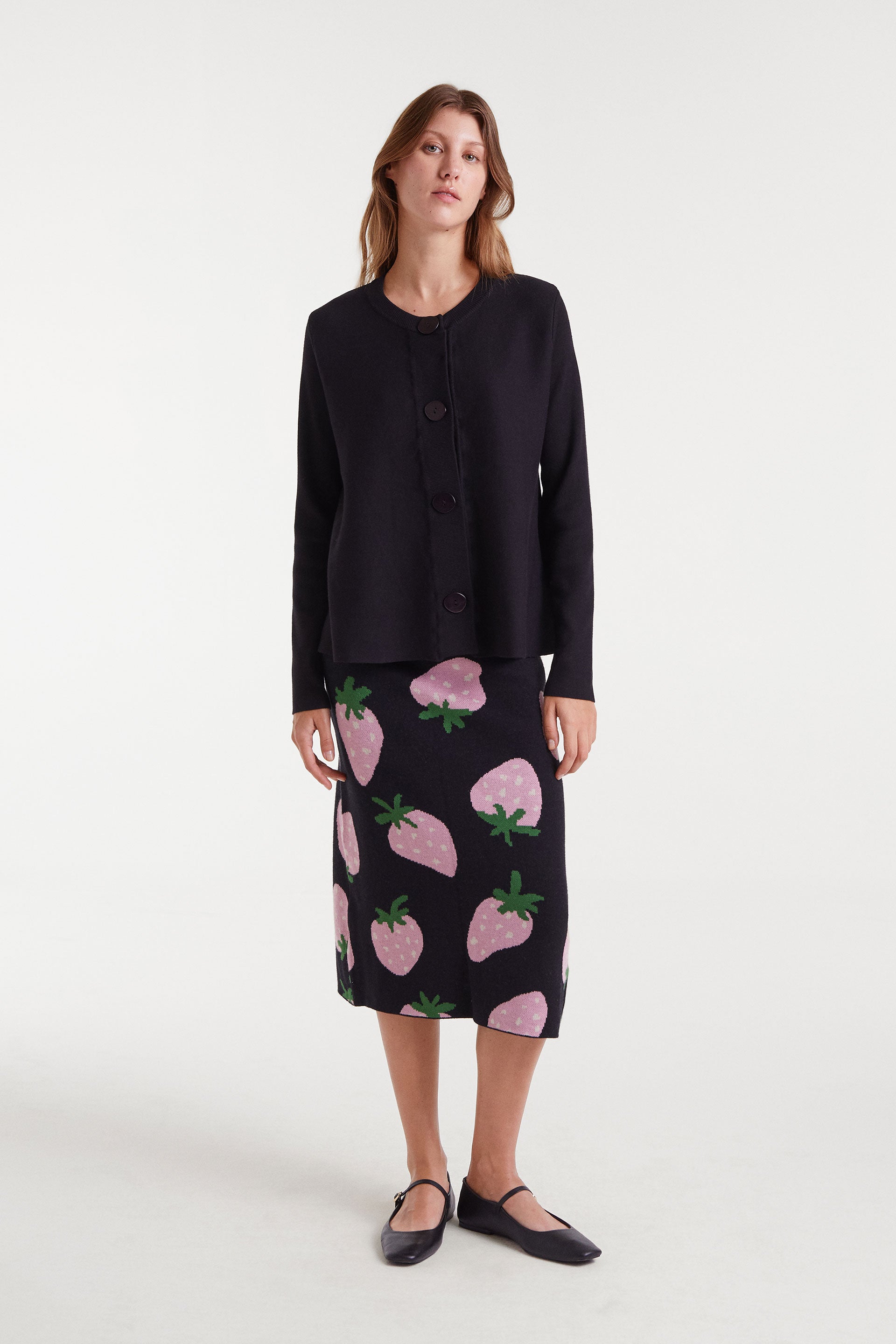 Black Buttoned Jumper.