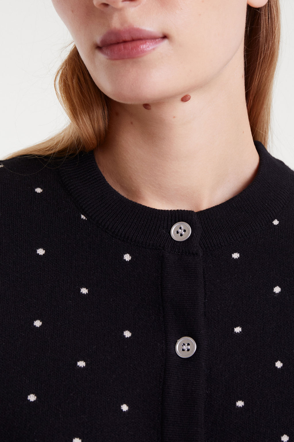 Polka Dots Buttoned Jumper.