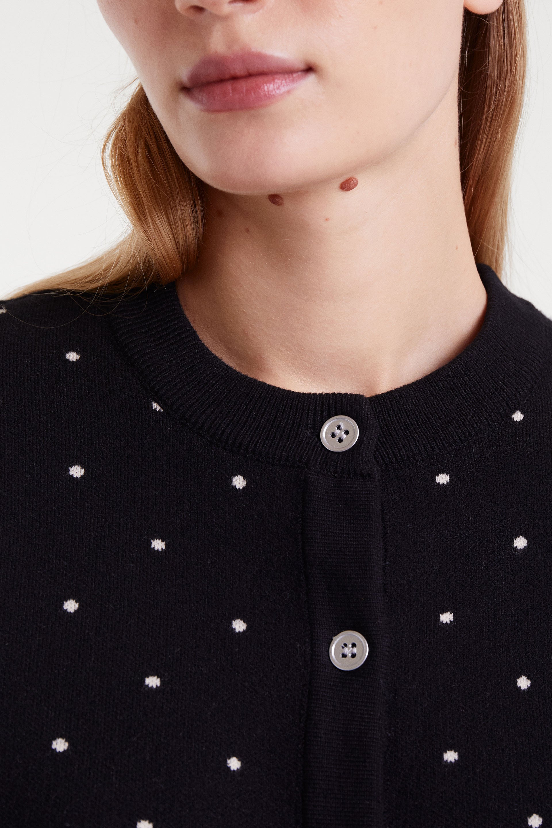 Polka Dots Buttoned Jumper.
