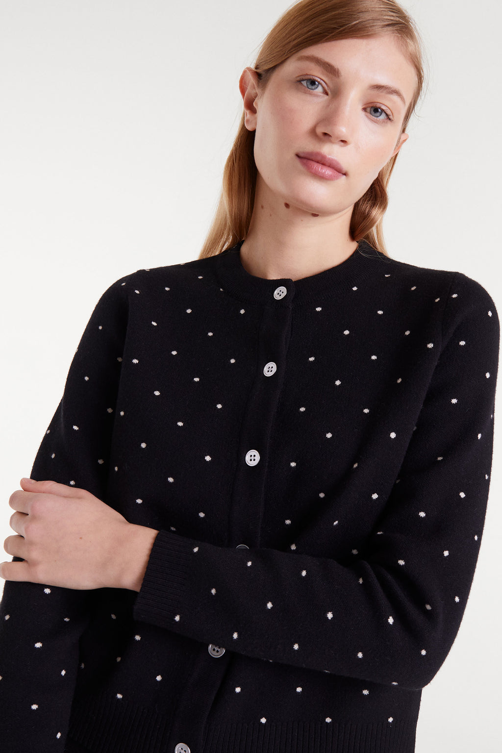 Polka Dots Buttoned Jumper.