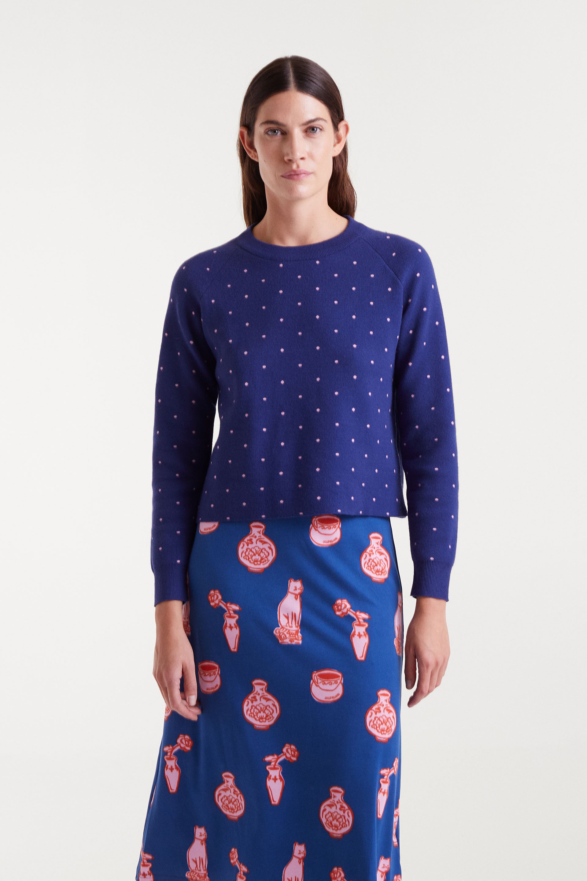 Navy Blue Knitted Jumper.