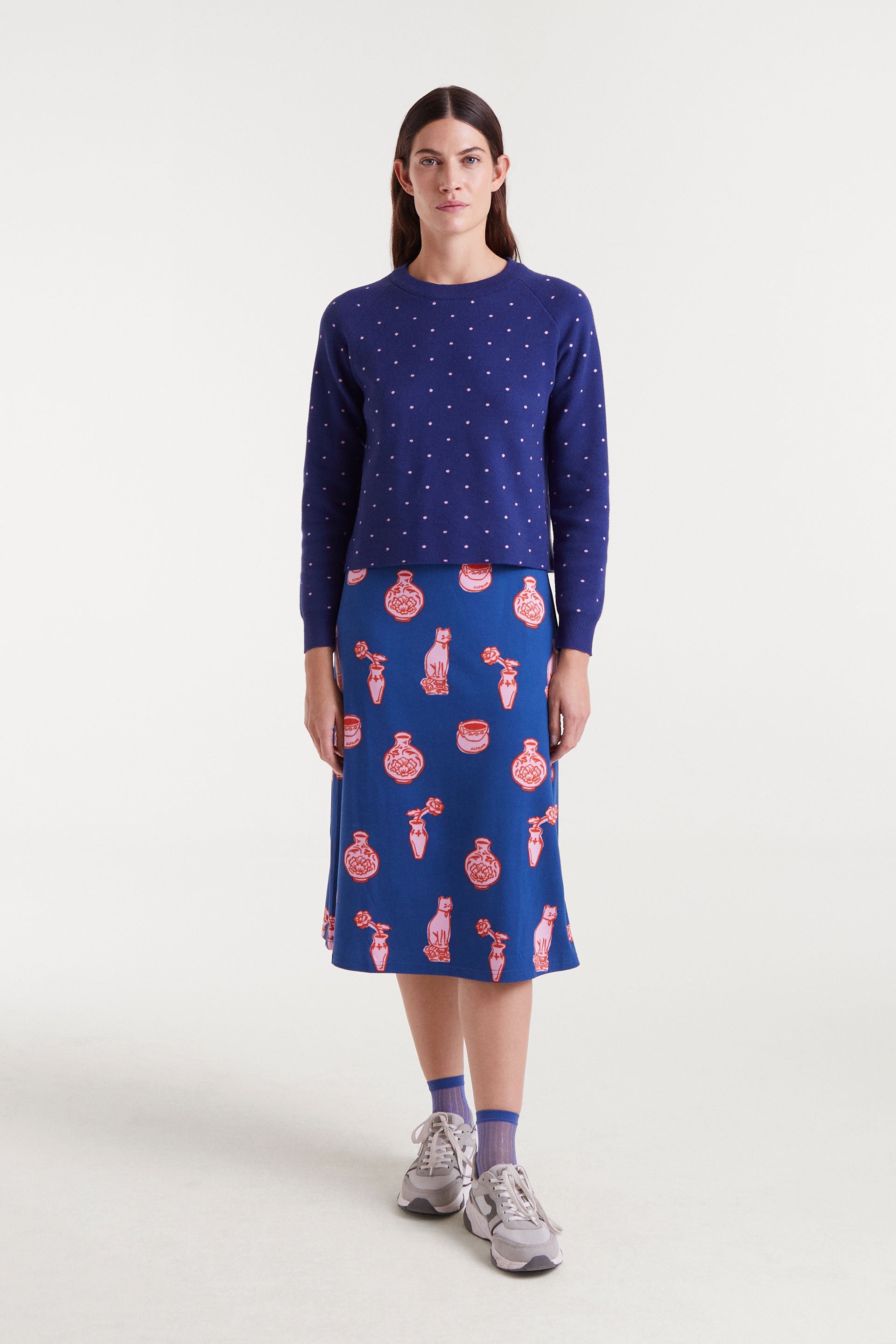 Navy Blue Knitted Jumper.