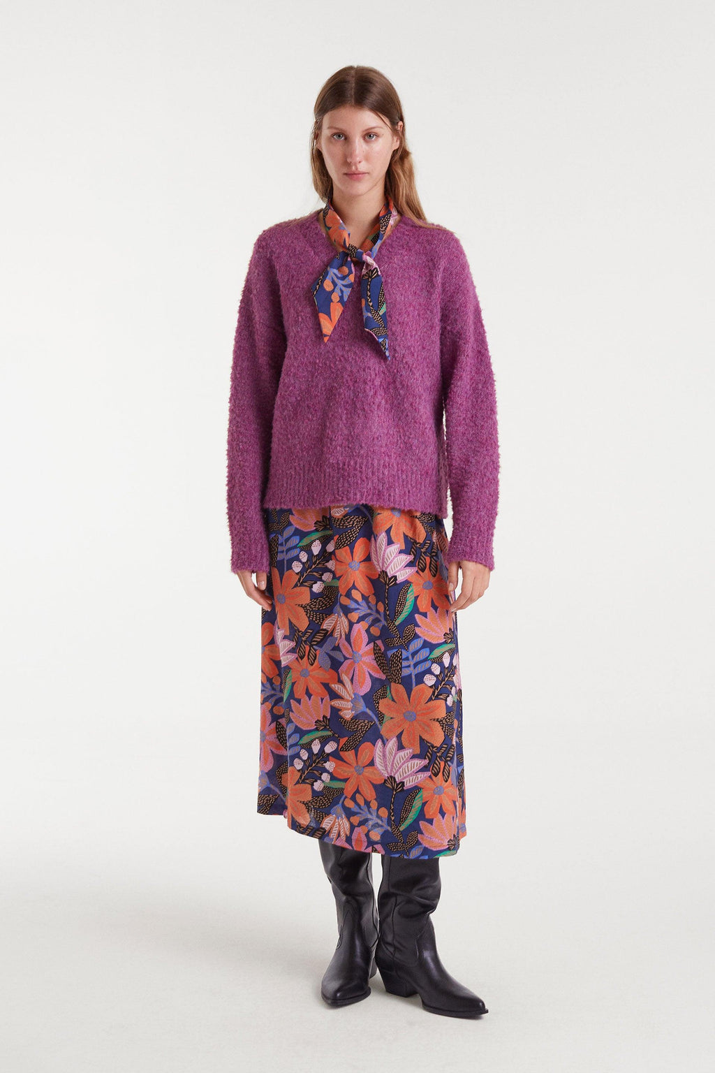 Floral Midi Skirt