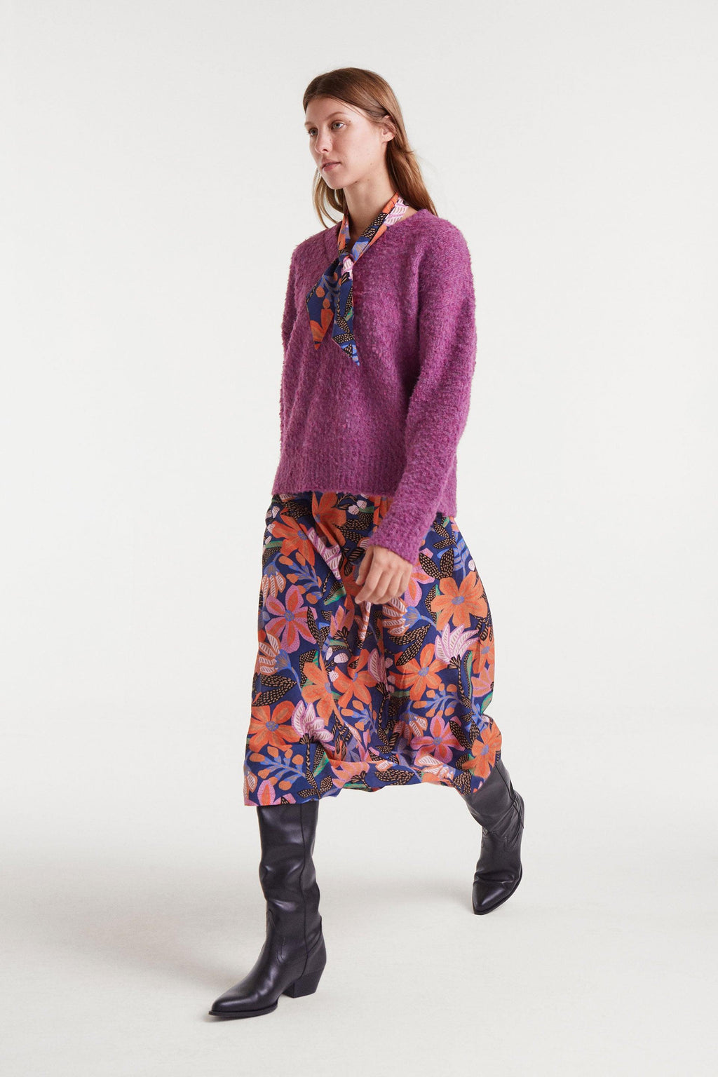 Floral Midi Skirt