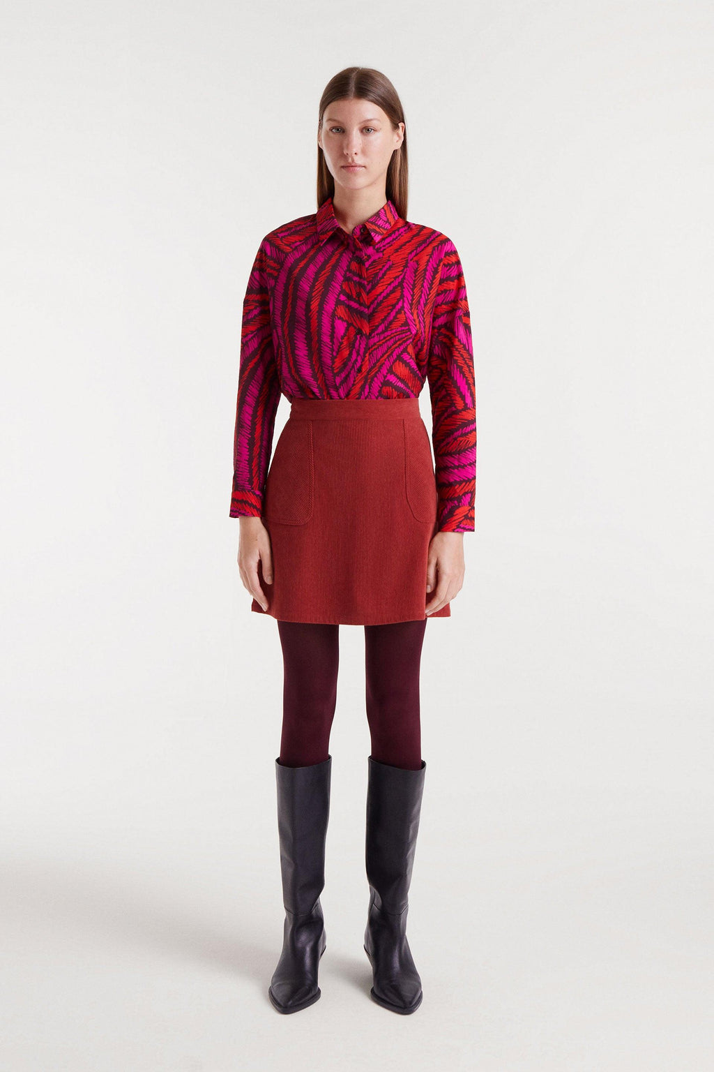 Abstrac Fedora print shirt