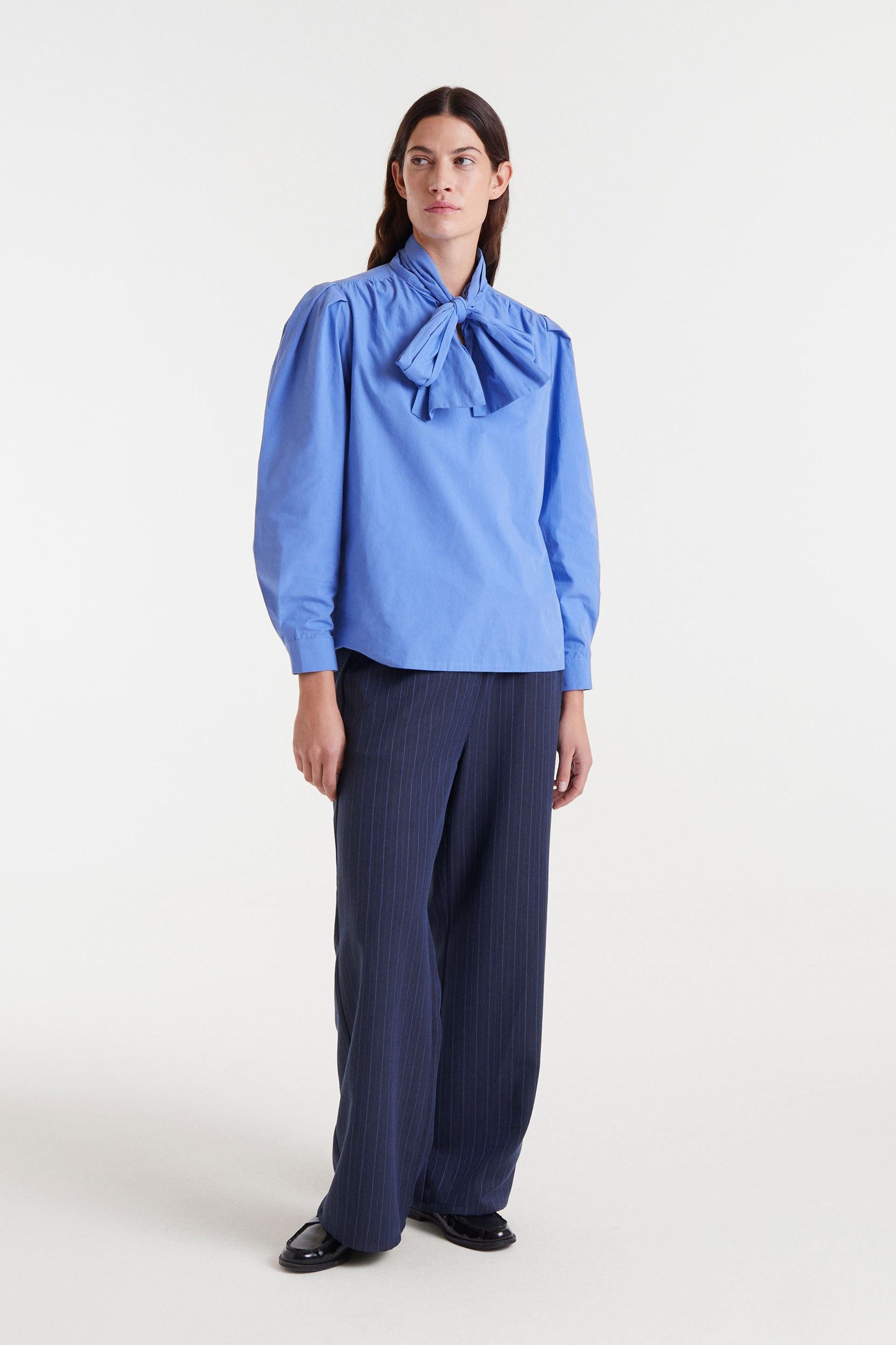 Sky Blue Bow Shirt