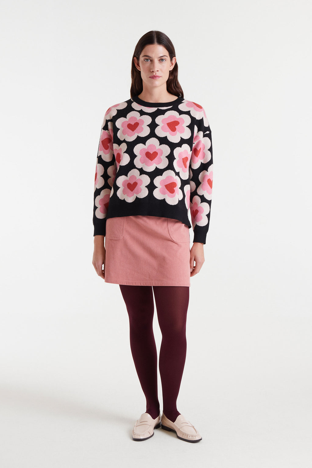 Dusted Pink Corduroy Mini Skirt