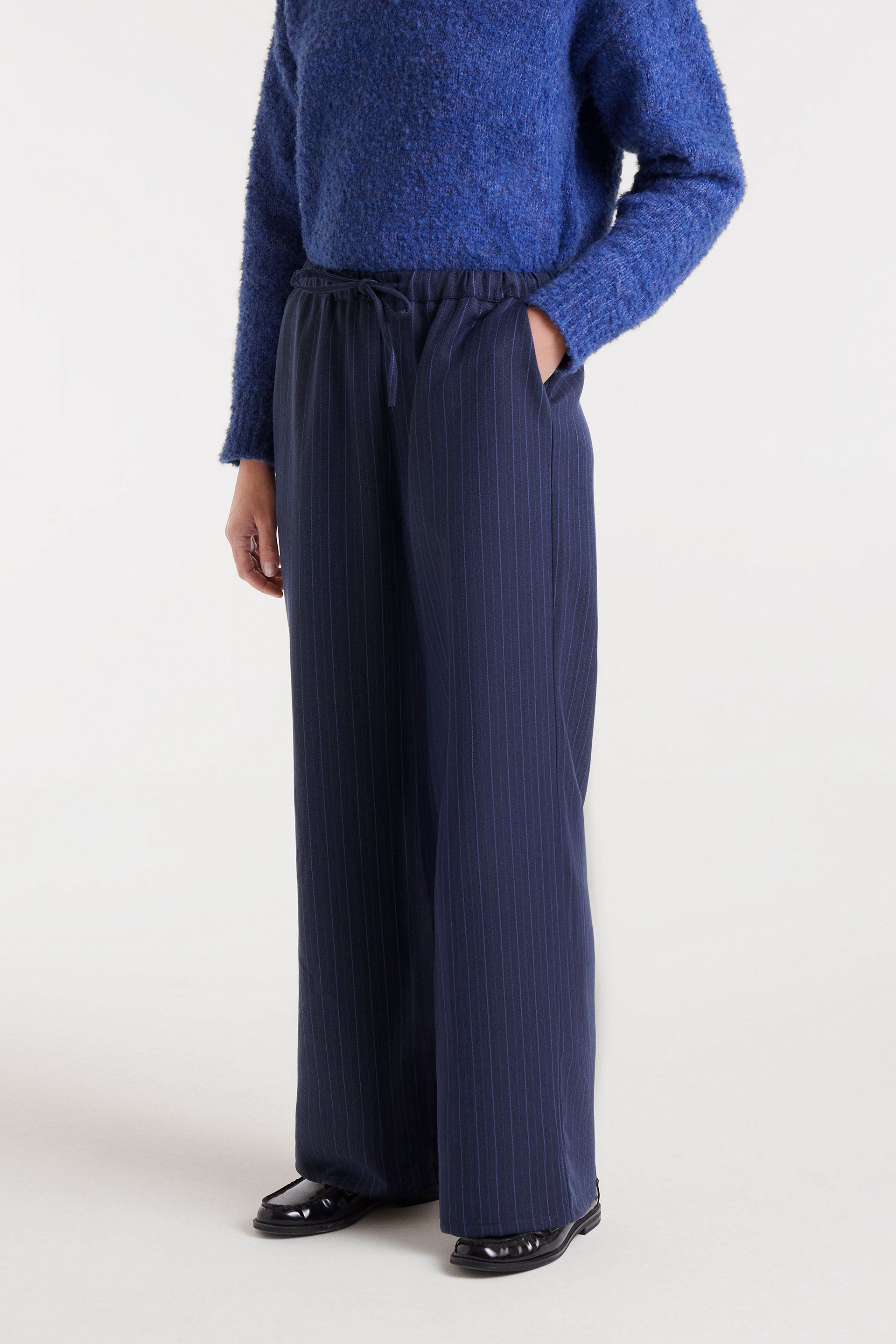 Stripes Navy Blue Pants