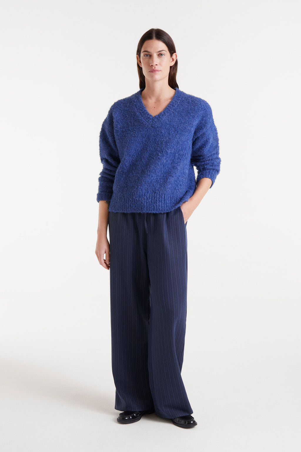 Stripes Navy Blue Pants