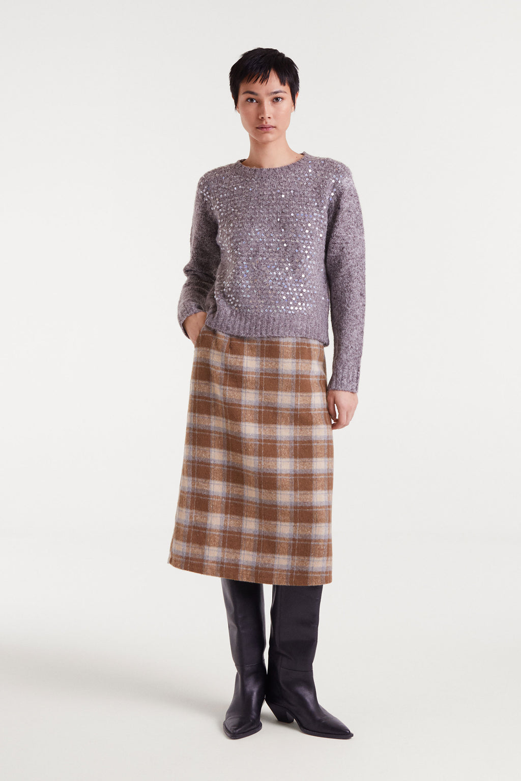 Brown Knit Sweater