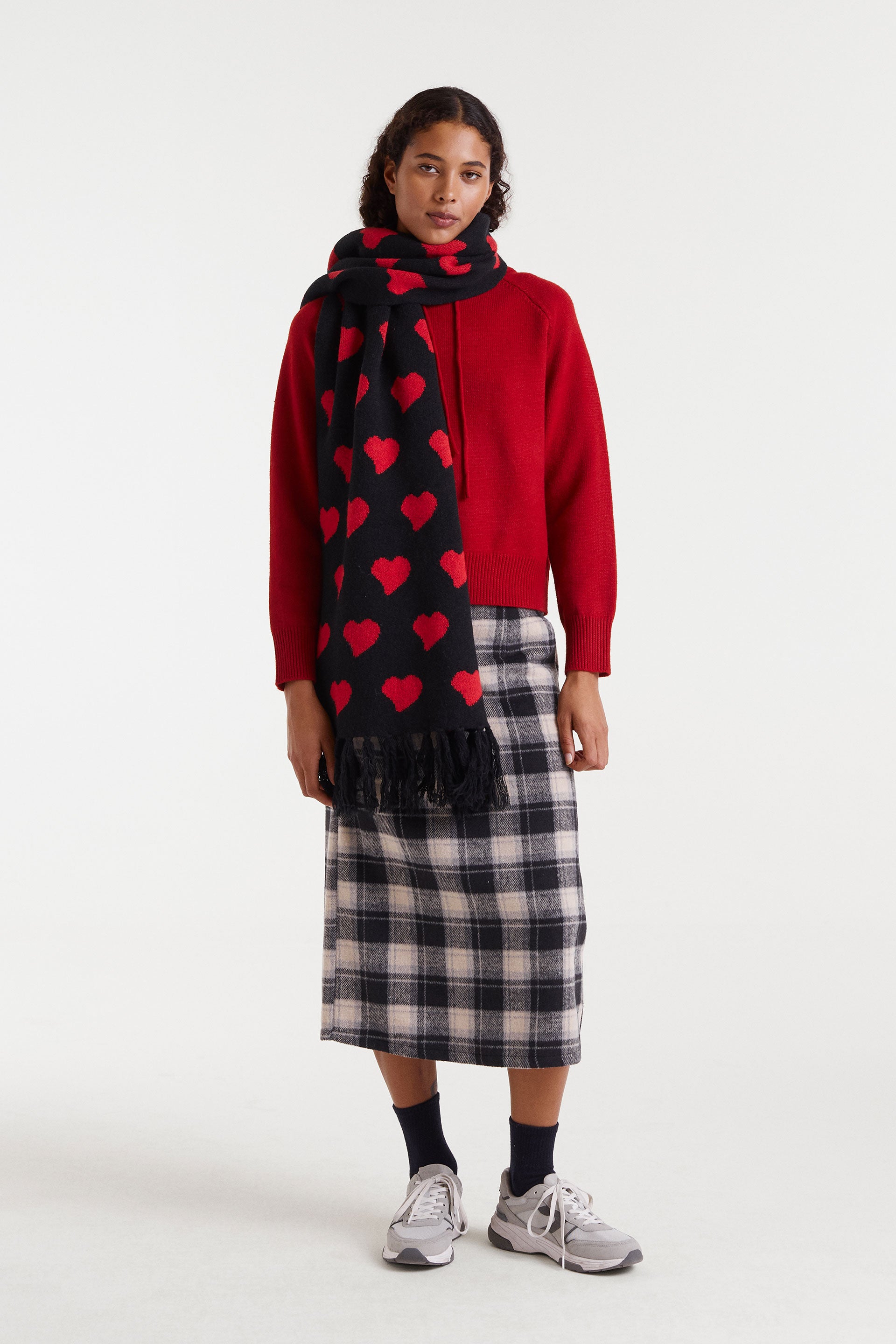 Red Knit Hoodie