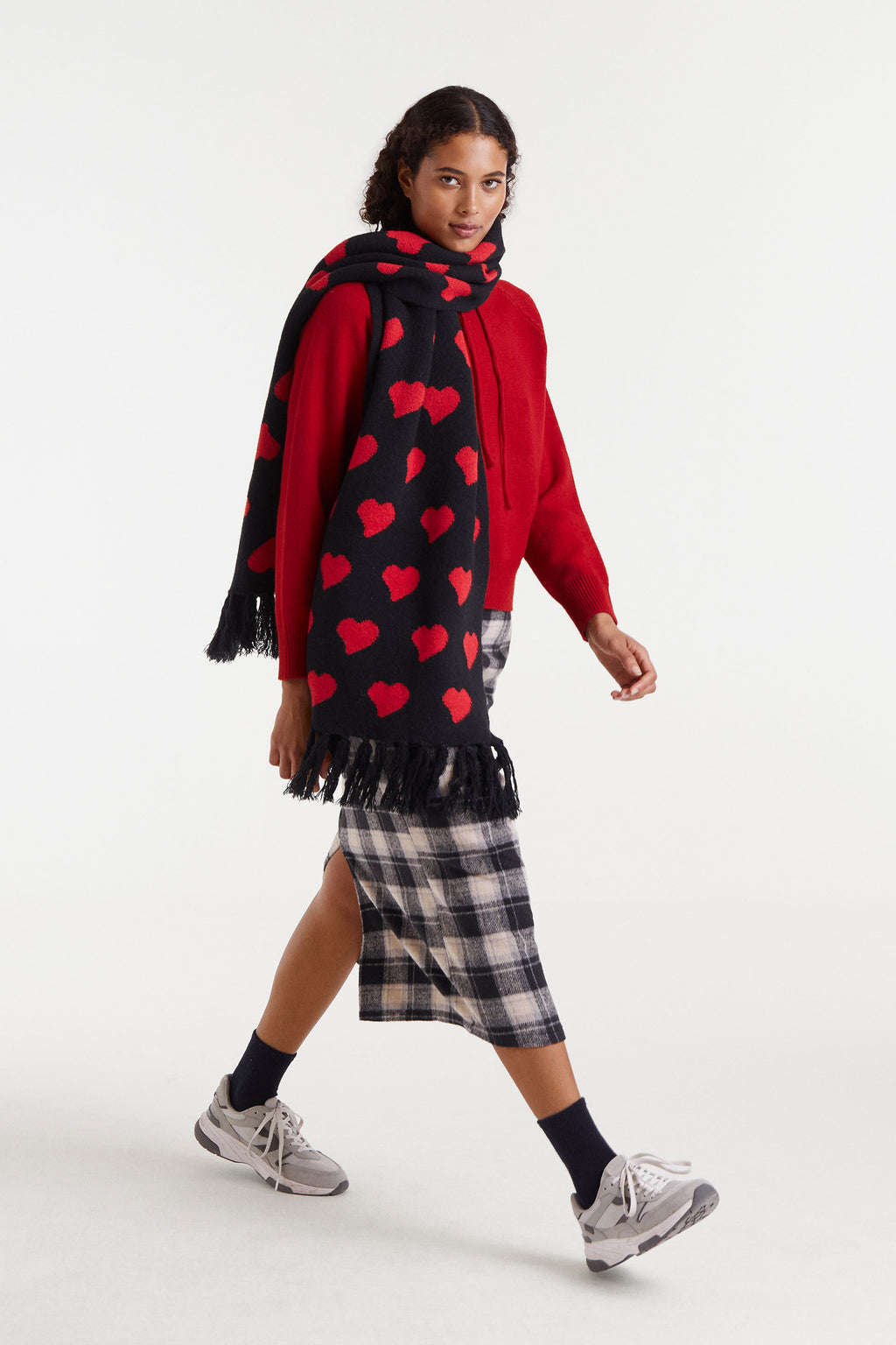 Red Knit Hoodie