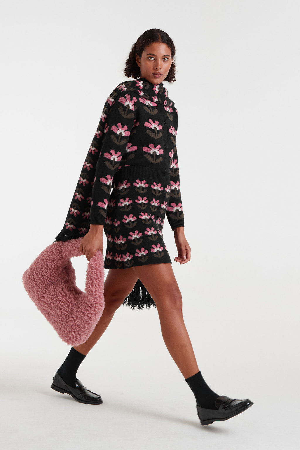Short Skirt with Flover Print