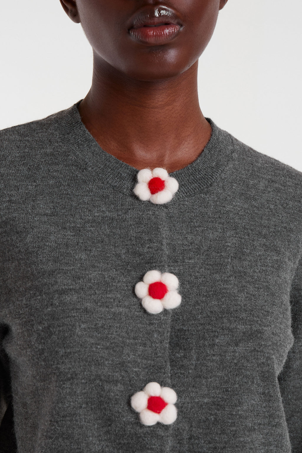 Flower Button Cardigan