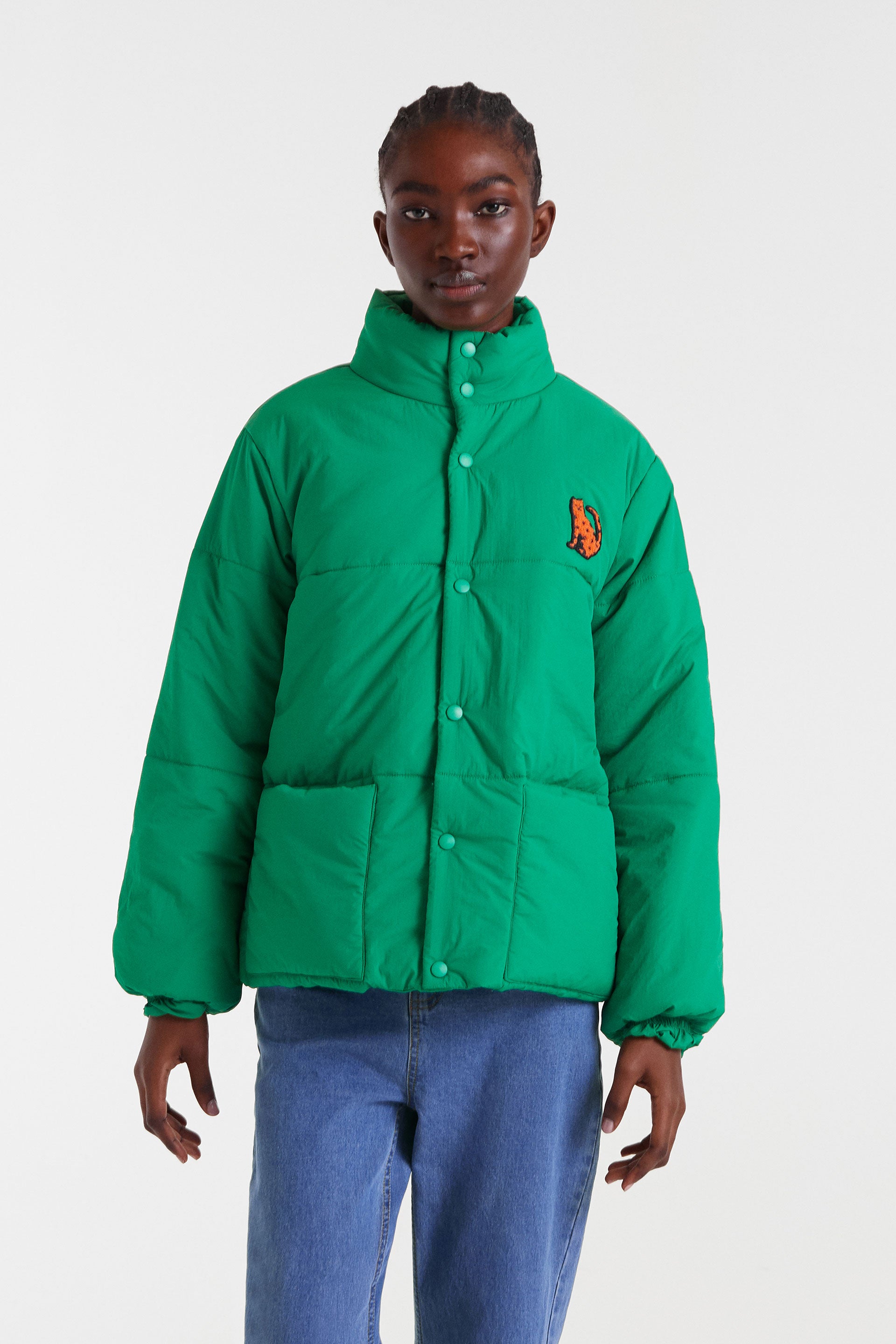Grean Puffer Jacket.