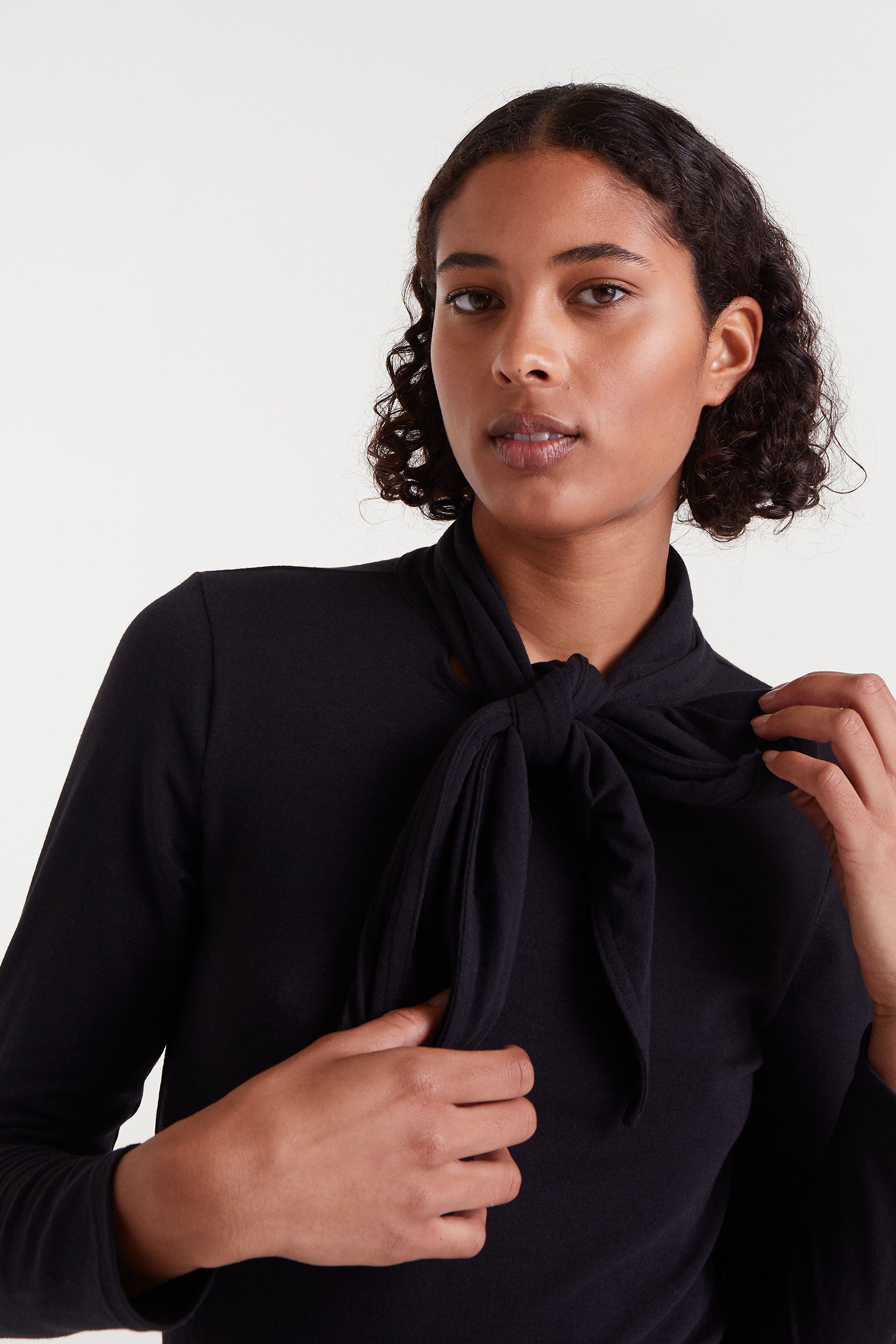 Long Sleeved Black Blouse