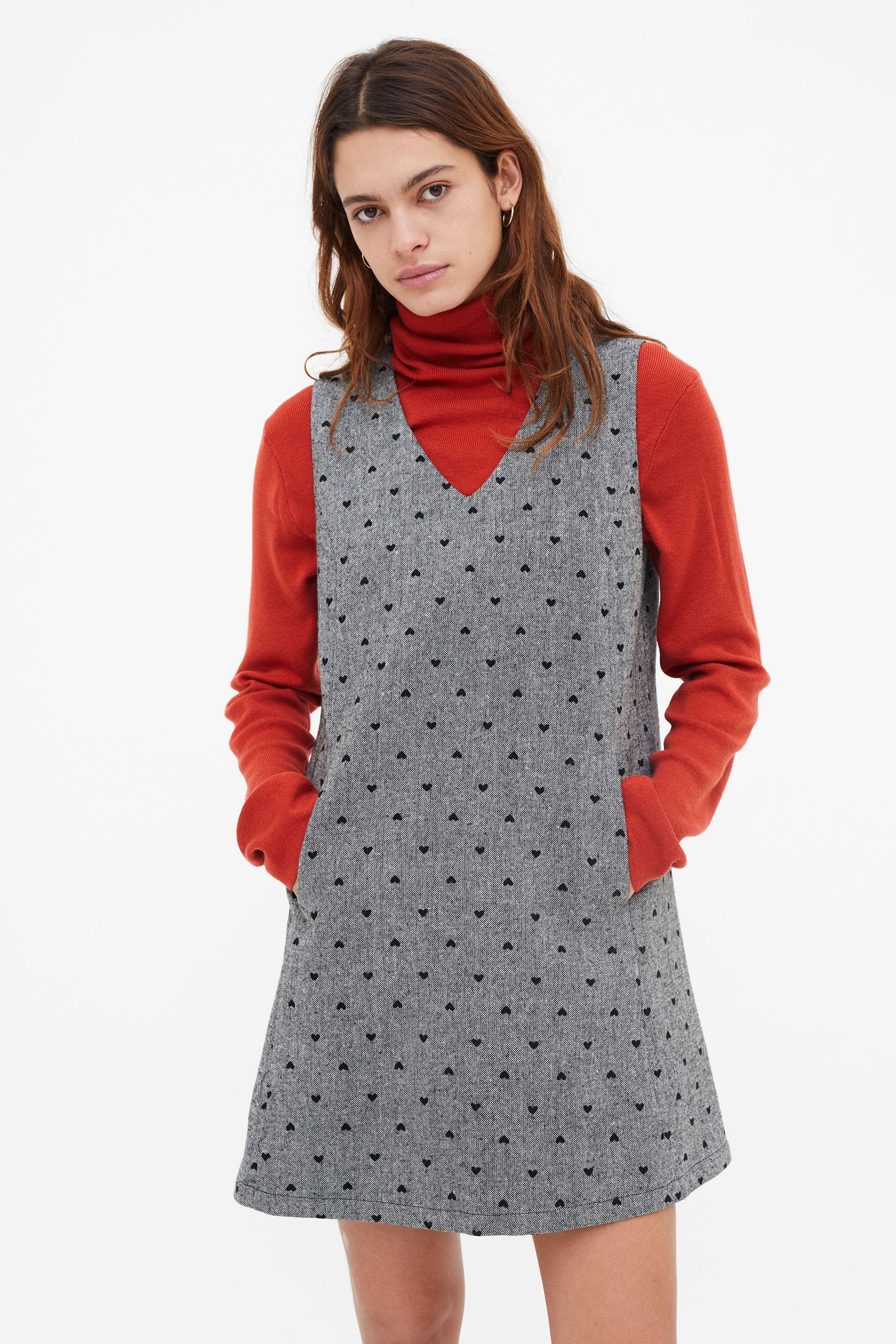 Tweed Drees with Hart Print