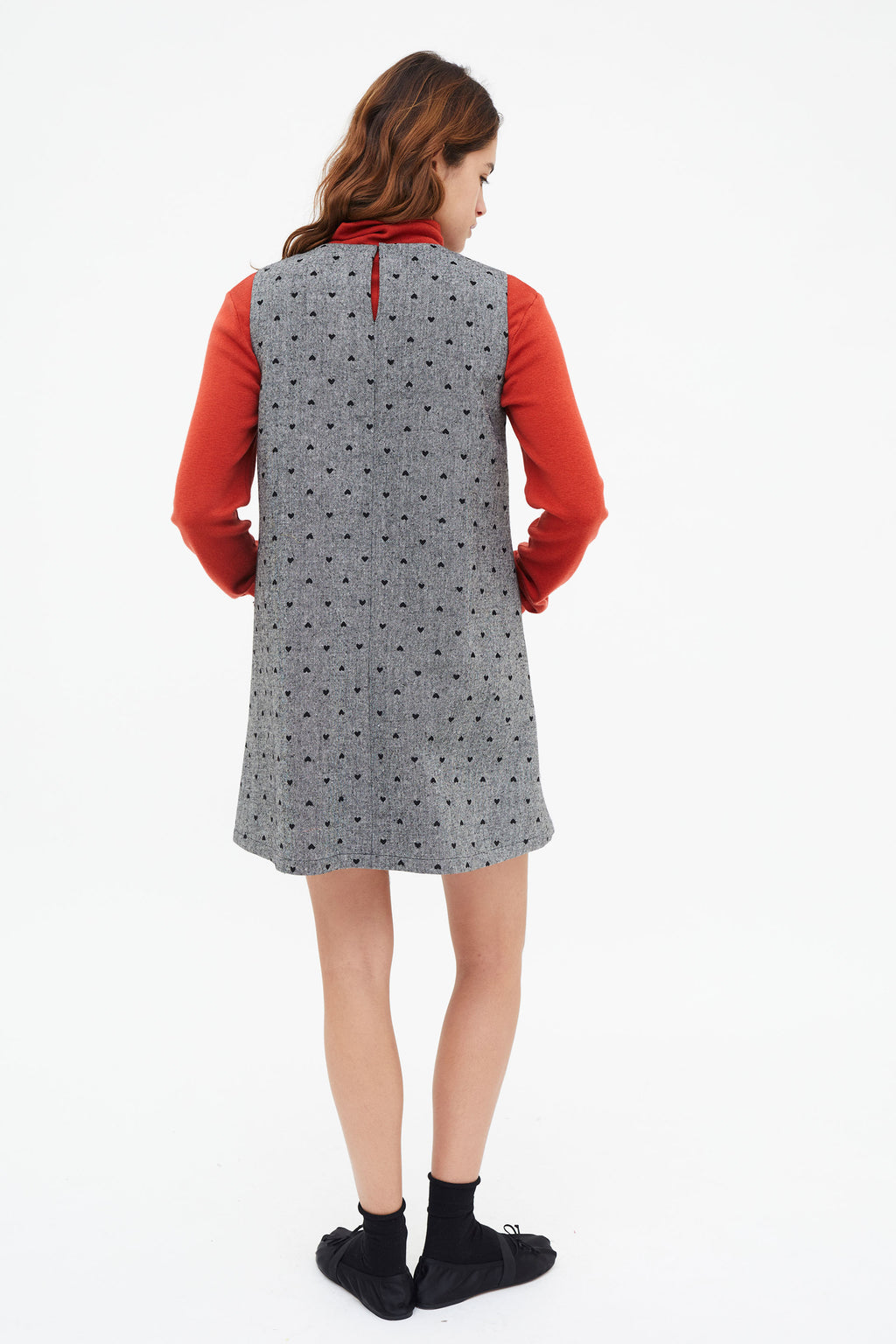 Tweed Drees with Hart Print