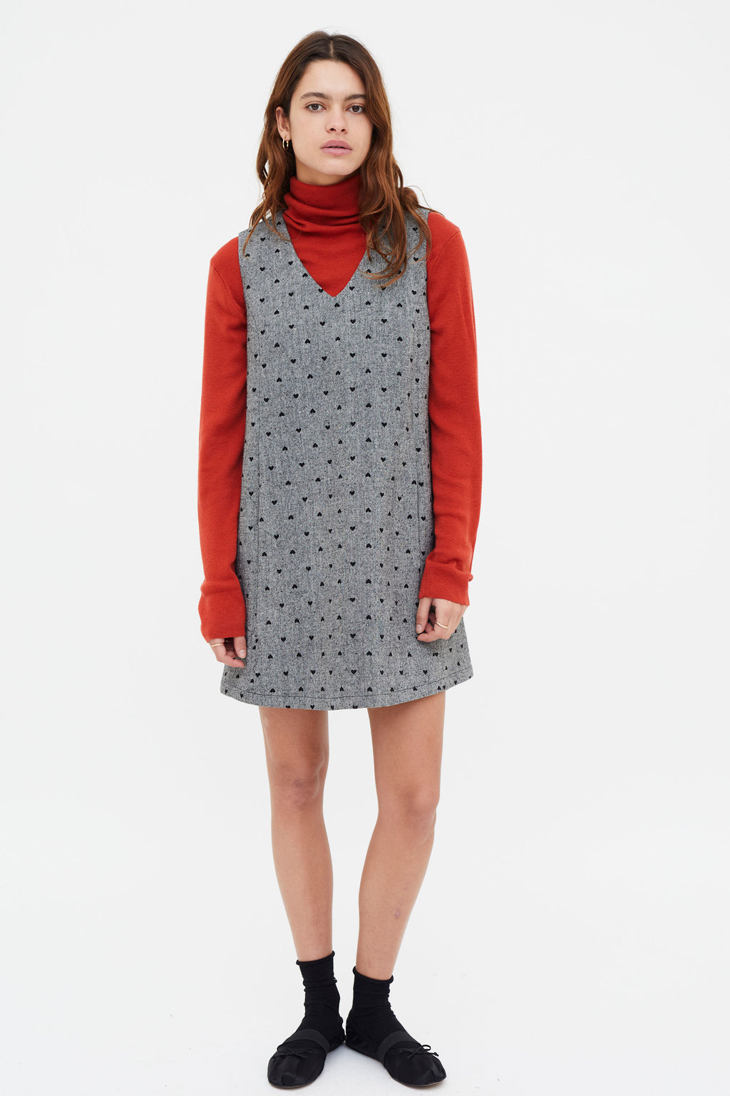 Tweed Drees with Hart Print