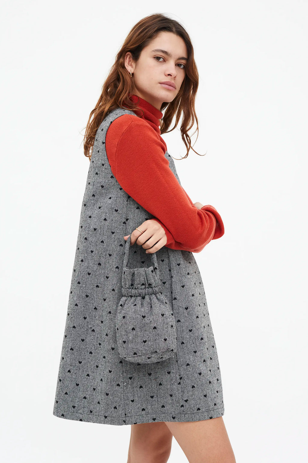 Tweed Drees with Hart Print