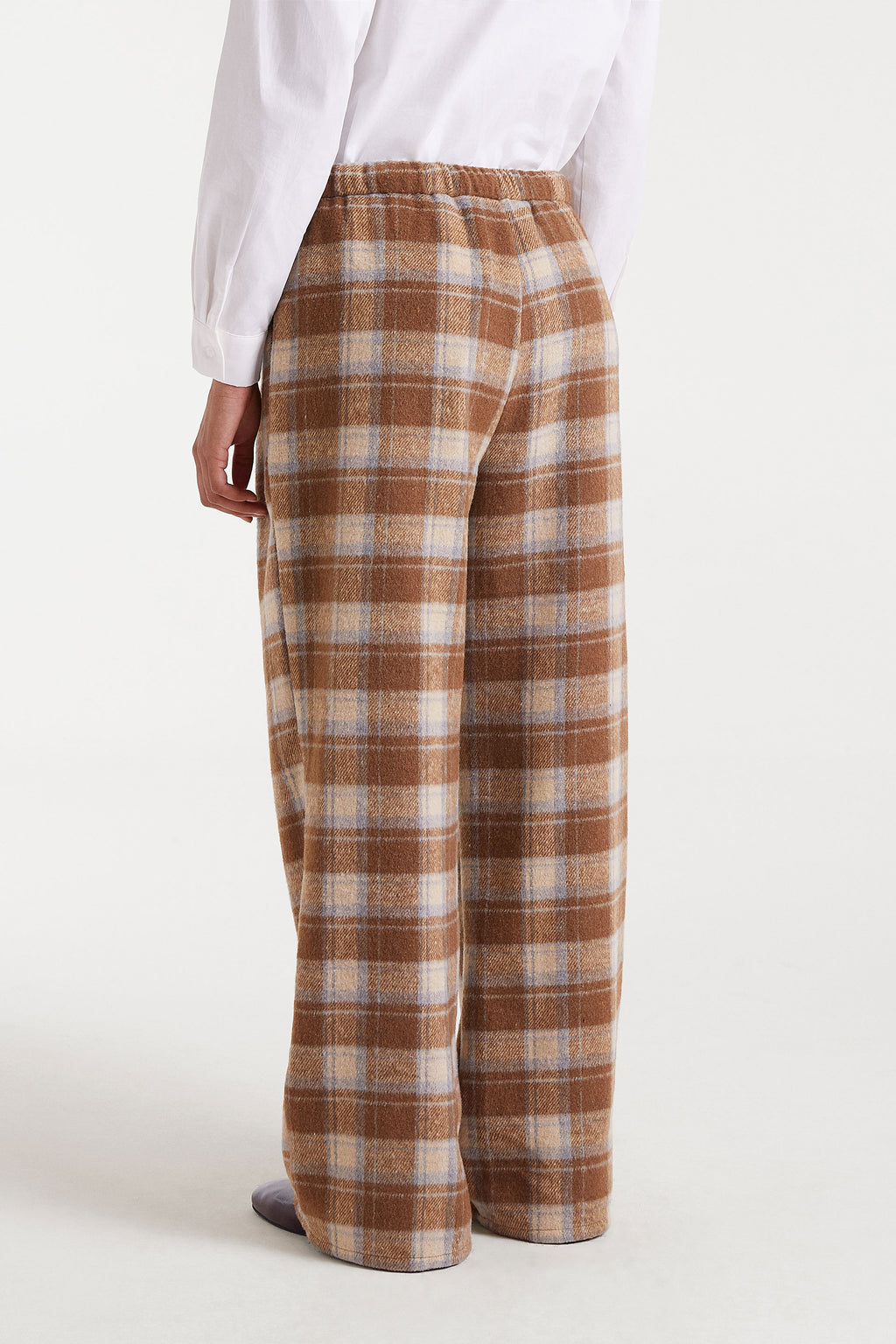 Checked Baige and Brown Trousers