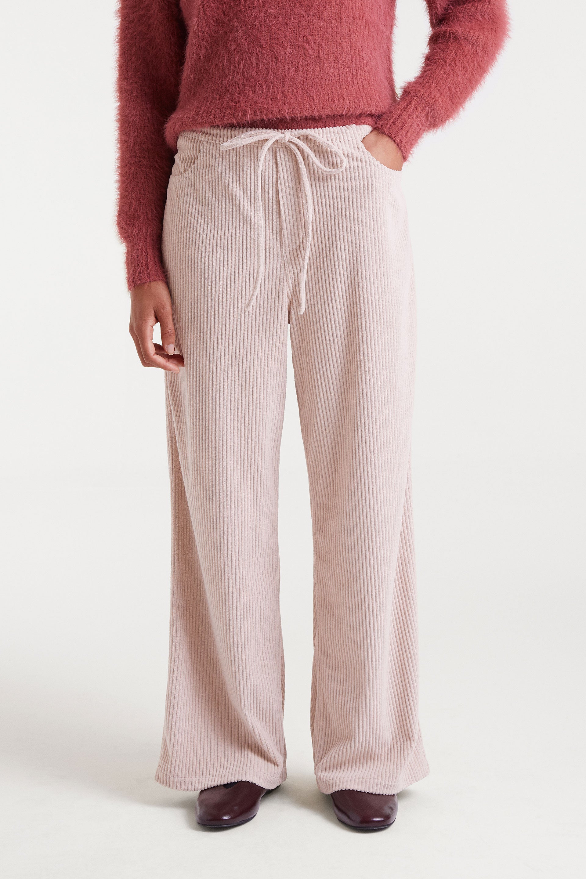 Corduroy Ecru Trousers