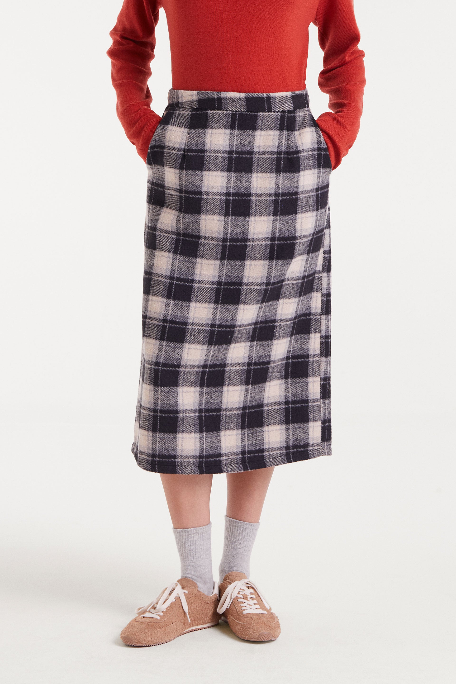 Black Checked Skirt