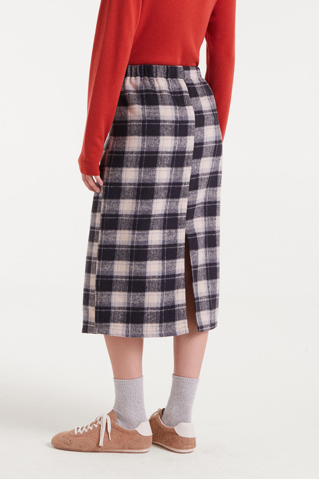 Black Checked Skirt