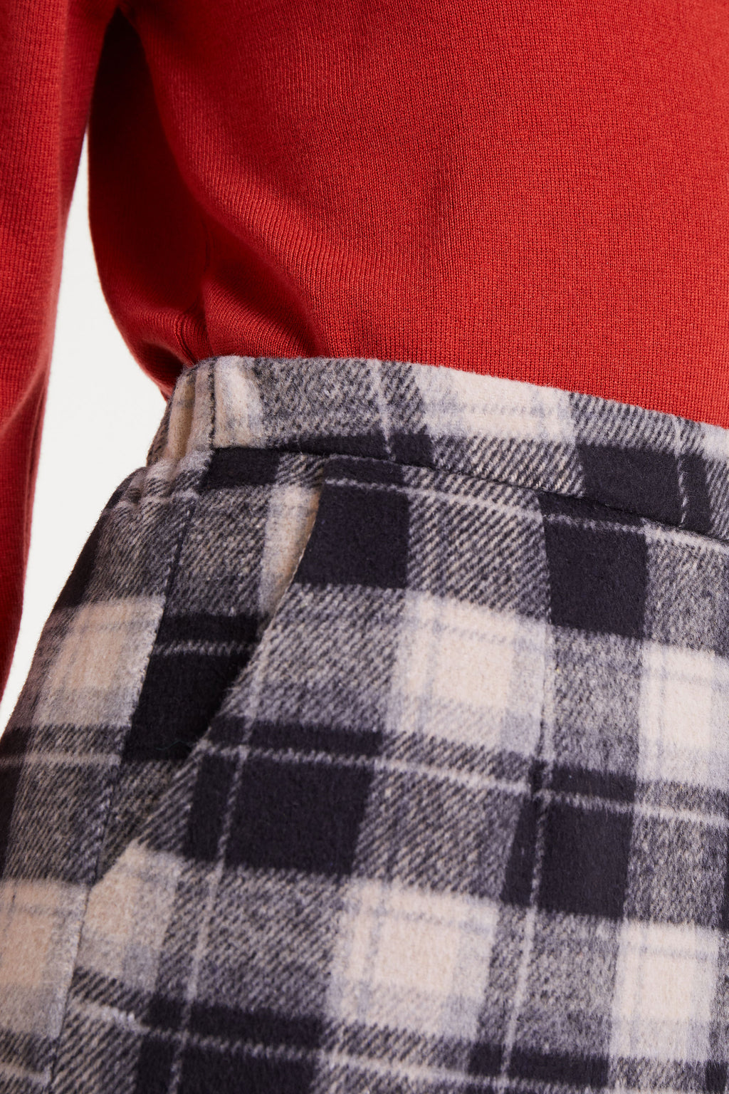 Black Checked Skirt