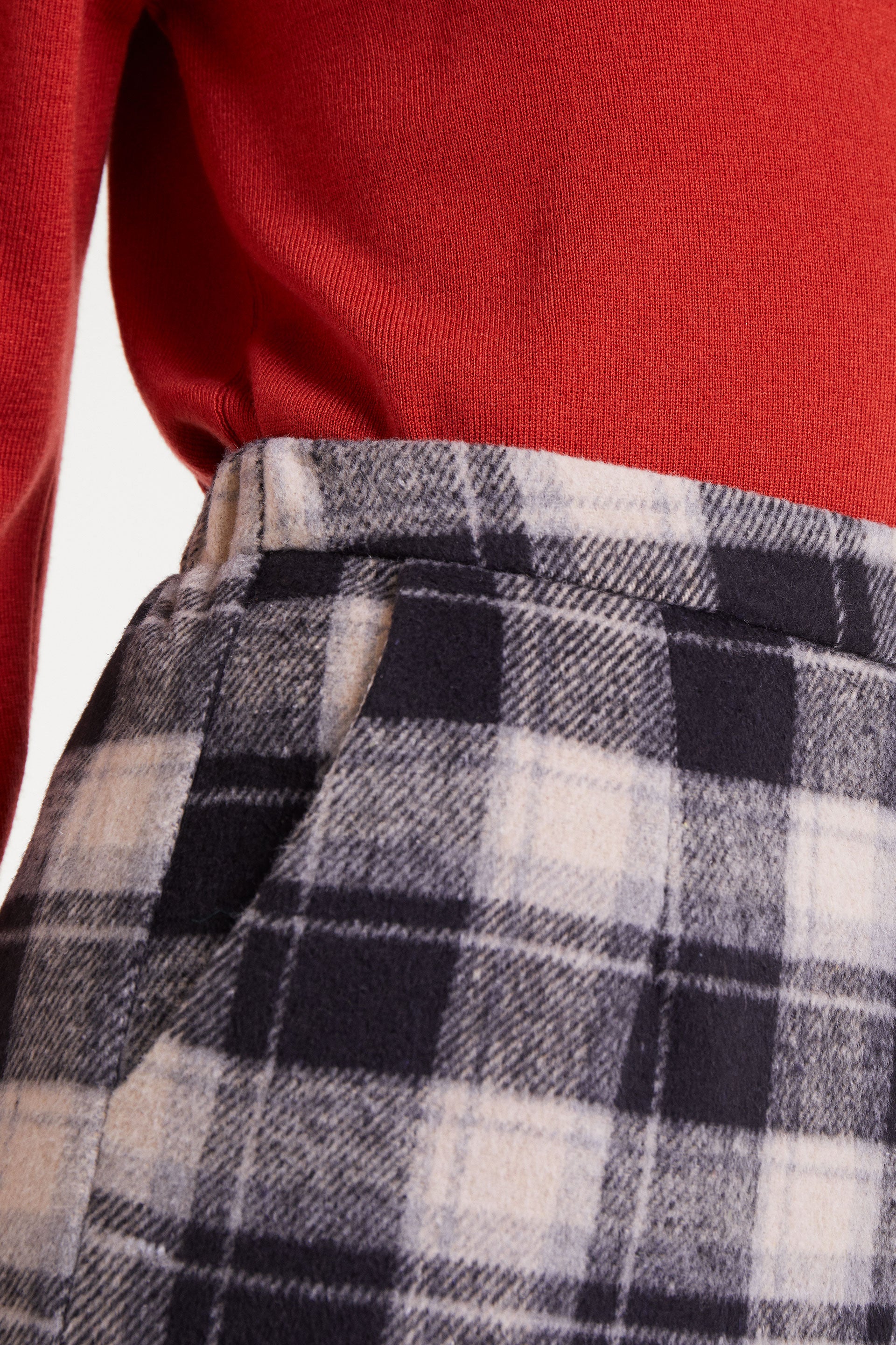 Black Checked Skirt