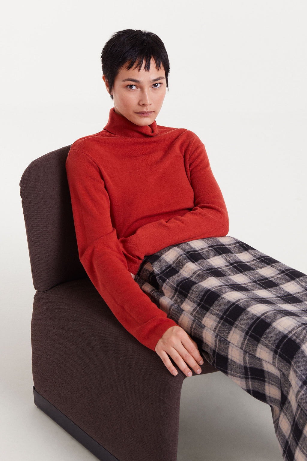 Black Checked Skirt