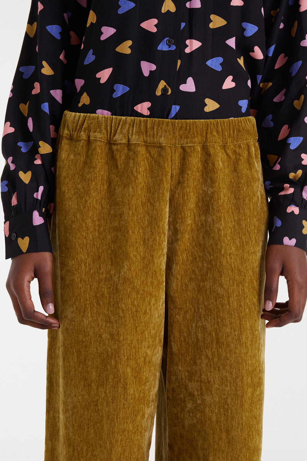 Ocher Velvet Trousers