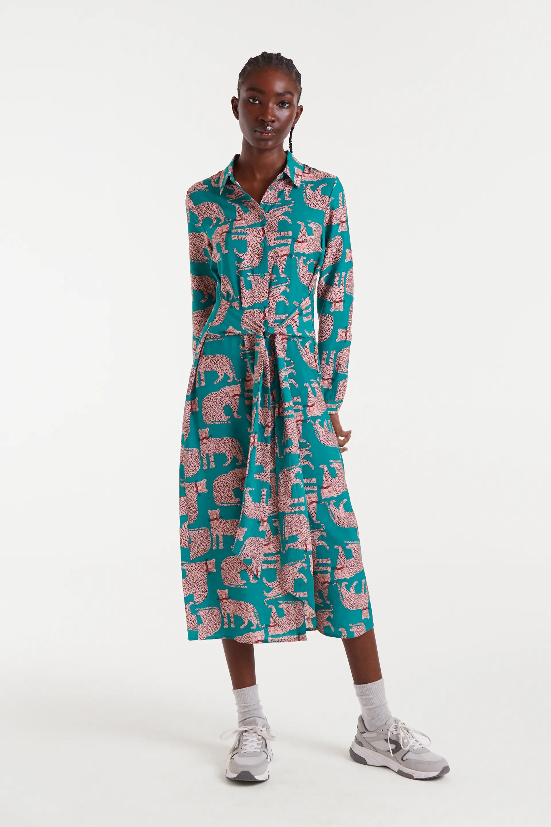 Leapord Midi Dress