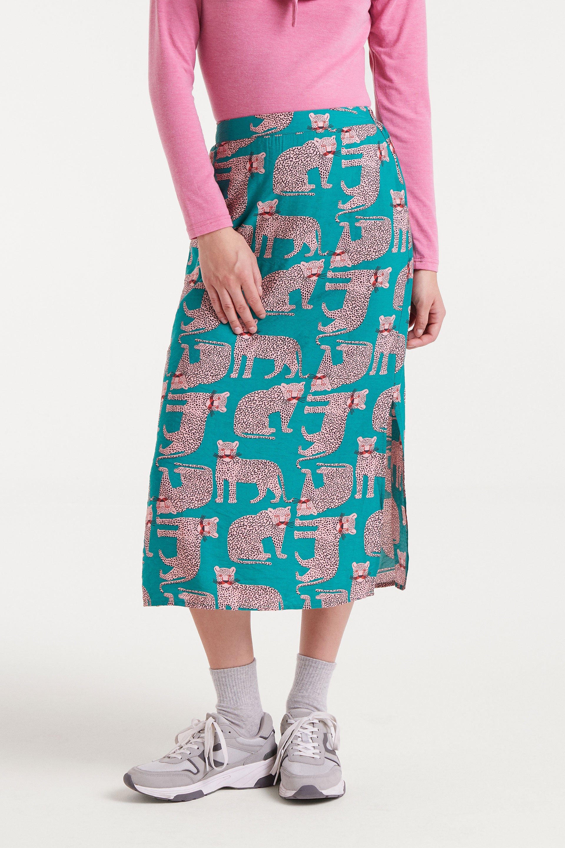 Midi Leapord Skirt