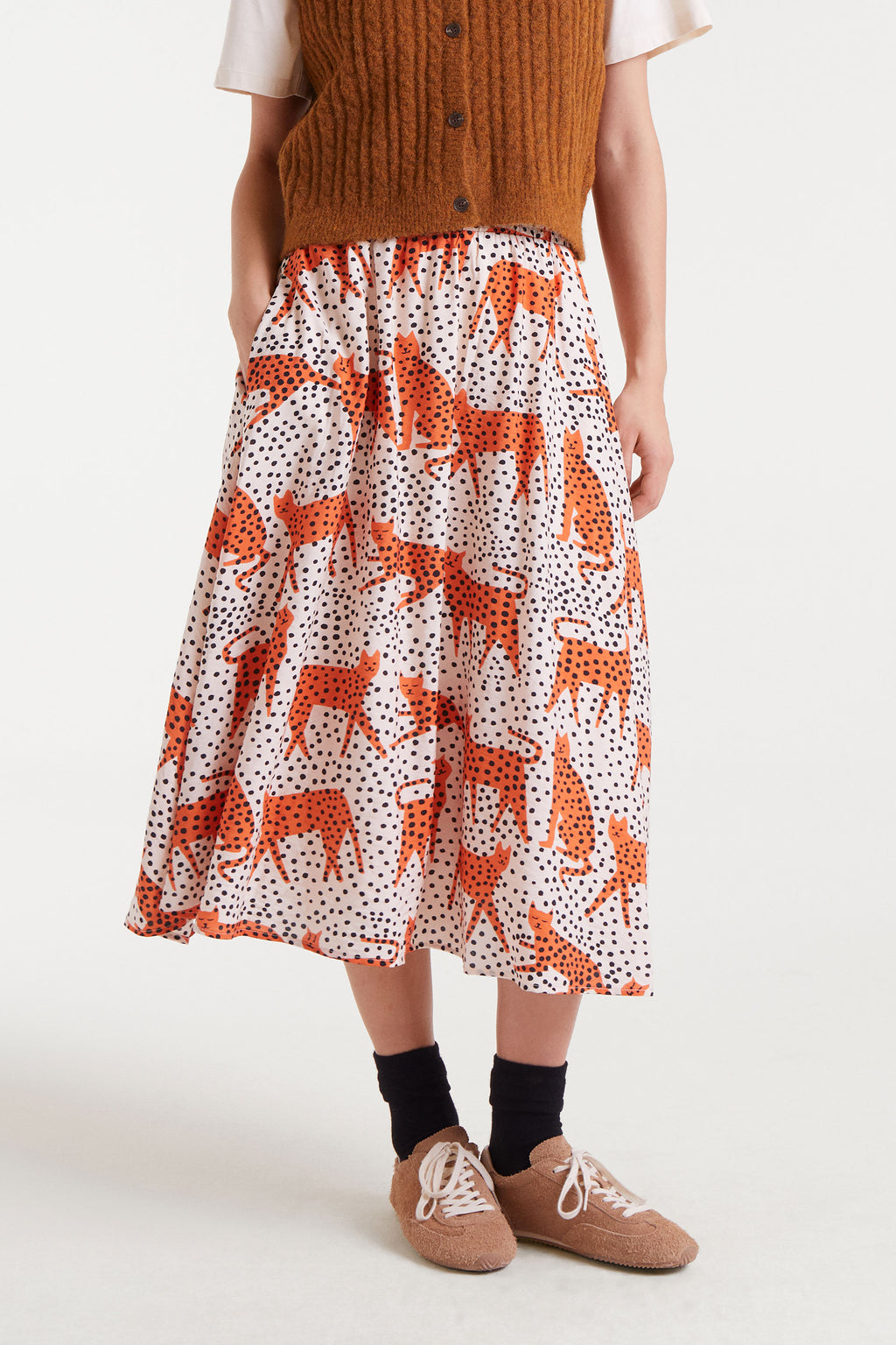 Midi Cheeta Skirt