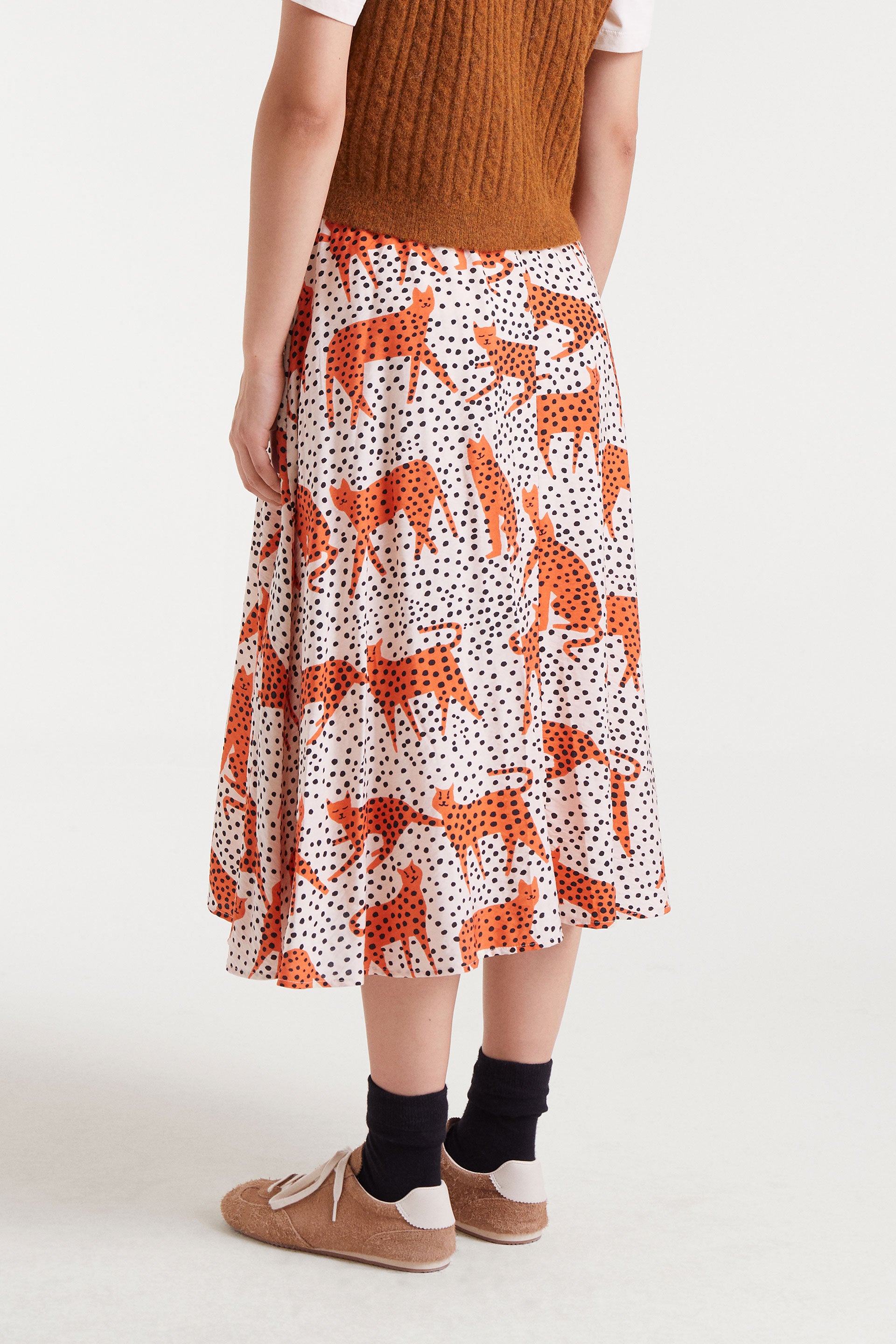 Midi Cheeta Skirt