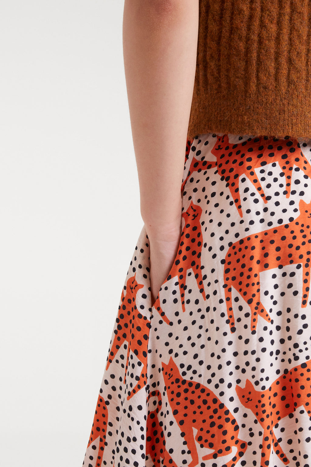 Midi Cheeta Skirt