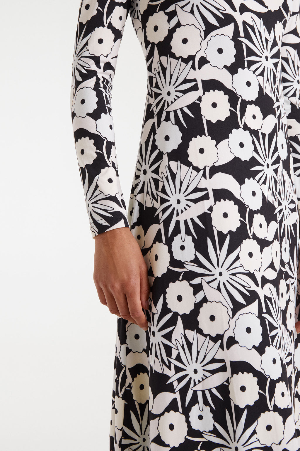 Long Flower Print Dress