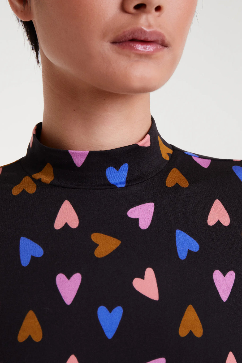 Long Sleeve Heart Motif Top