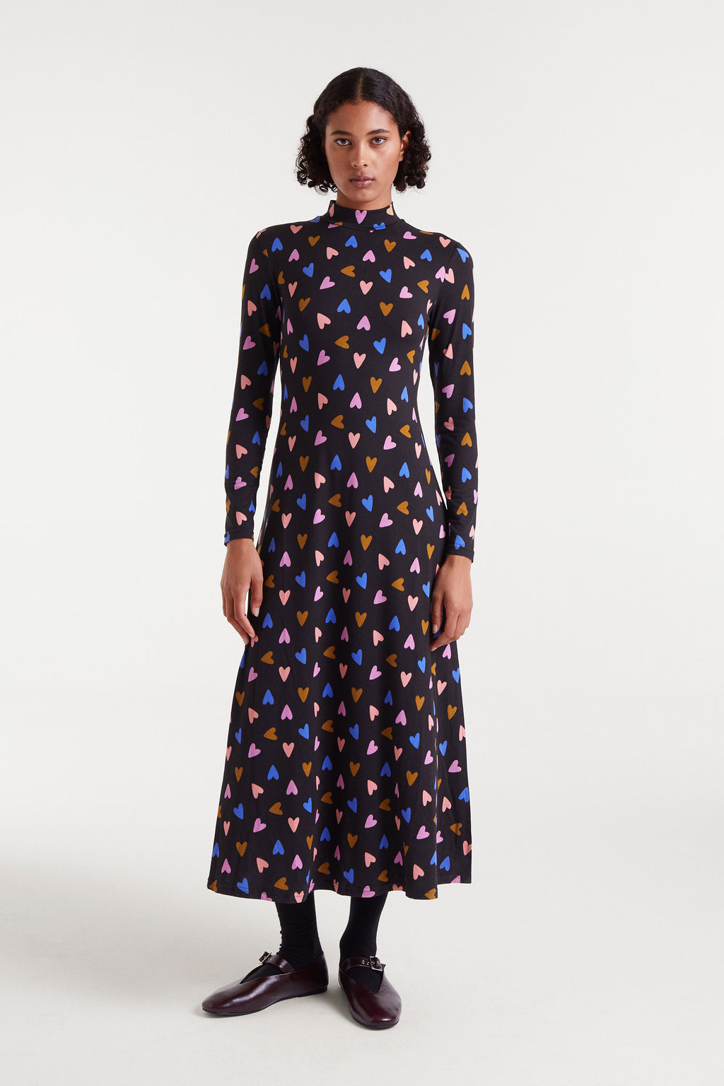 Midi Heart Motif Dress