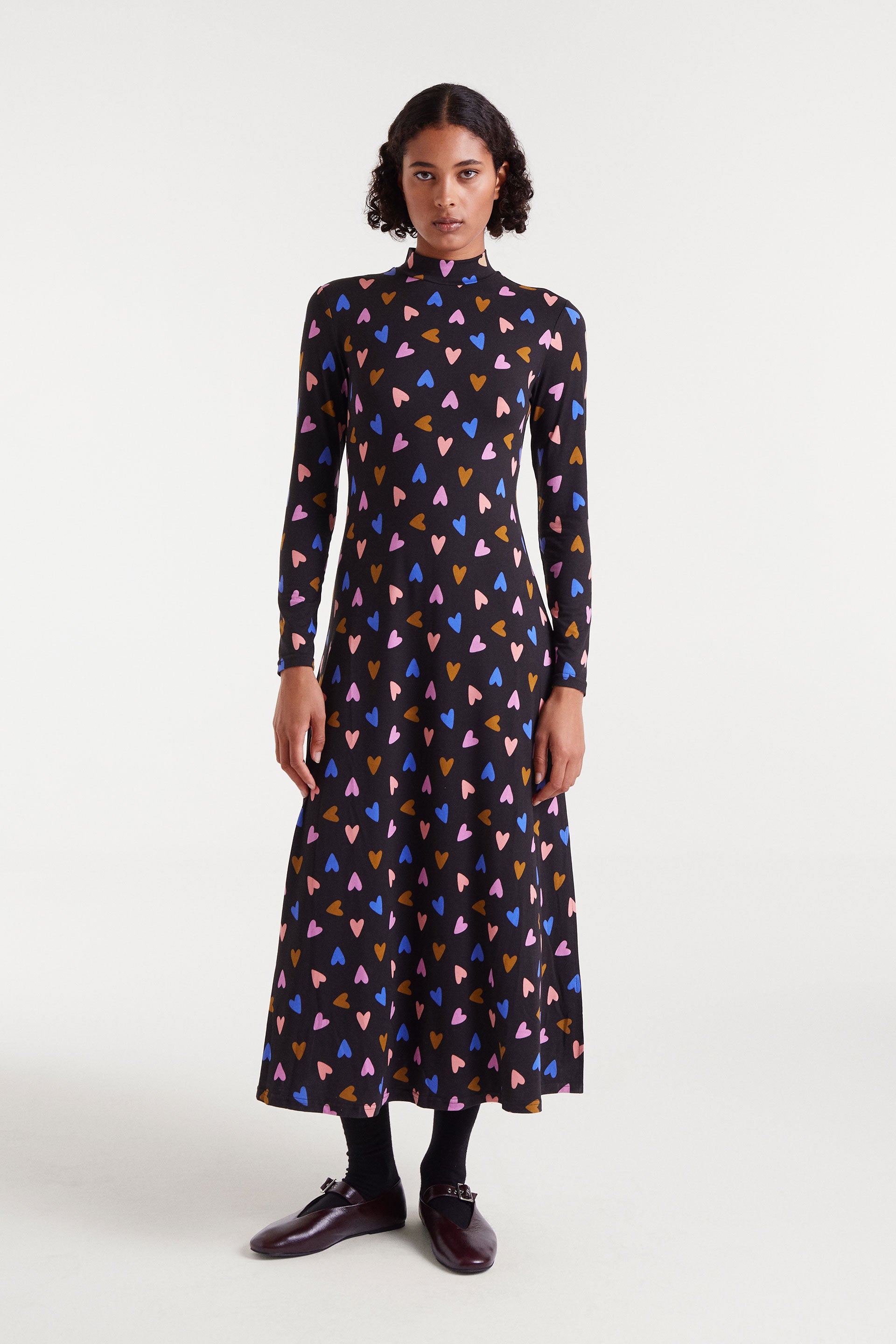 Midi Heart Motif Dress