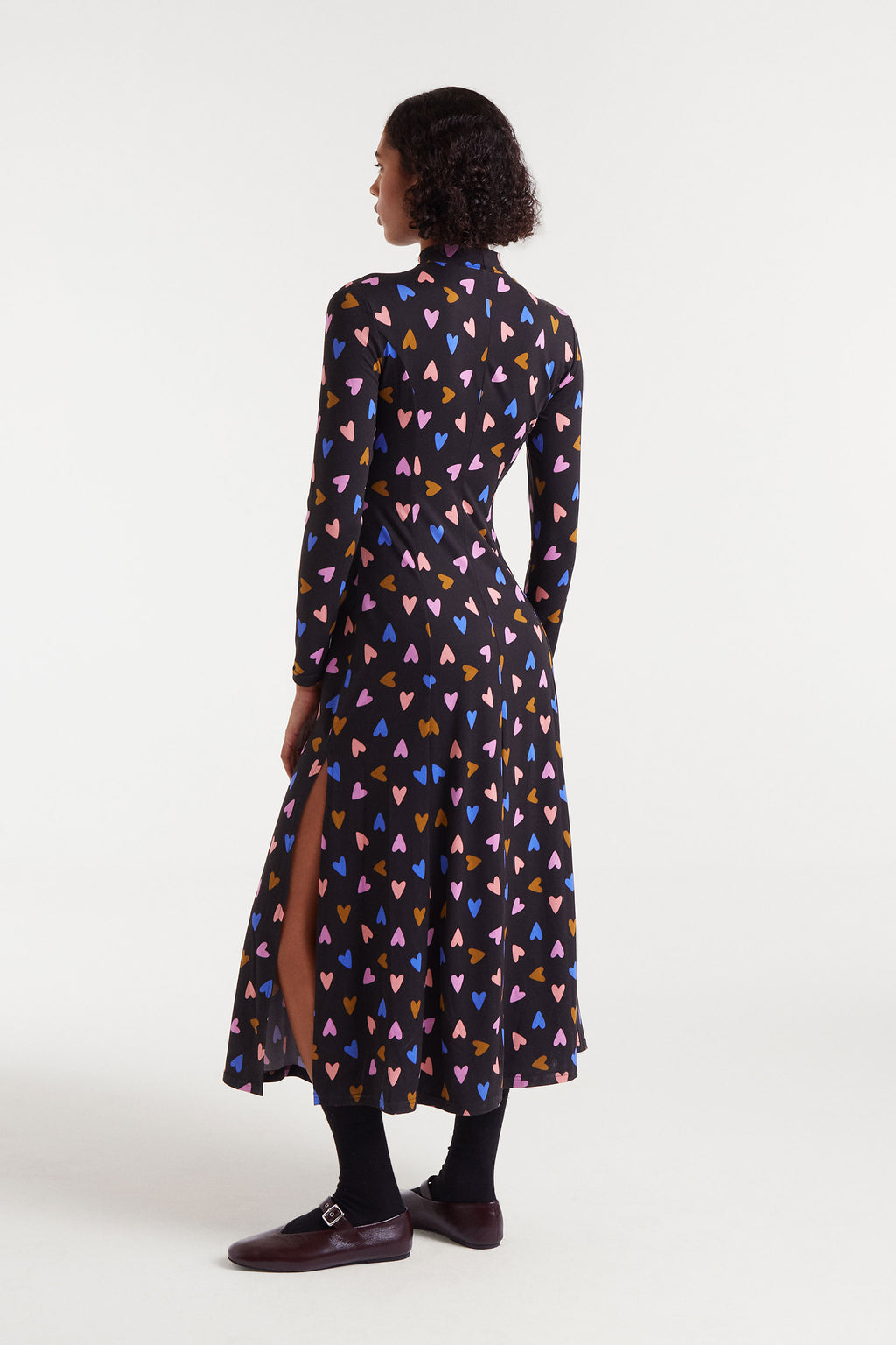 Midi Heart Motif Dress